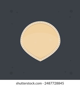 Lindo Pop Beige Arriba Ventana Anuncio O Pegatina Marco Aislado Diseño De Vector