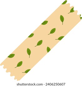 cute beige washi tapes leaf pattern