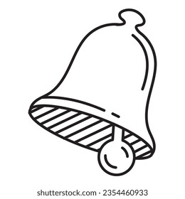 cute bell design over white