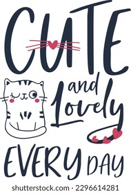 Cute and beloved vector print
