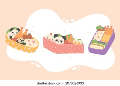 Cute Bento Box Japanese Menu