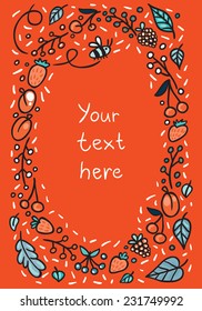 Cute berry orange background.