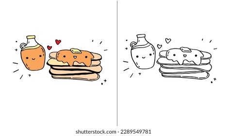 cute best friends doodle illustrations