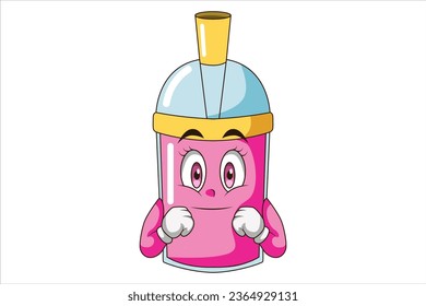 Ilustración de diseño de carácter de bebida ligera