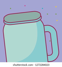 cute beverage jar icon