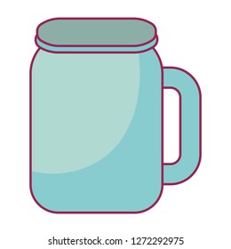 cute beverage jar icon