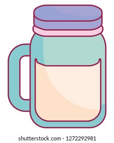 cute beverage jar icon