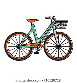cute bicycle with basket