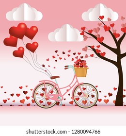 cute bicycle cartoon