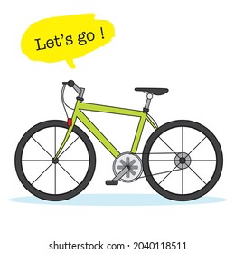 Cute bicycle vector cartoon illustration for children ,Funny cartoon car in paper cut style. Comic character for textile,Vector of Transportation theme with bicycle