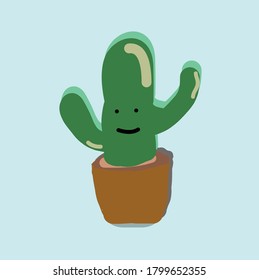 A Cute Big Cactus on This Summer
