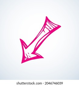Cute big flat ui signpost white backdrop. Freehand comic bright color handdrawn way logotype emblem insignia design sketchy clip art modern contour scribble graph style brush on paper label text space