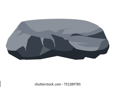 cute big gray stone for decoration and be part of image,vector illustration