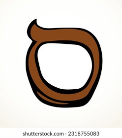 Dibujo de vectores. Icono de letra hebrea