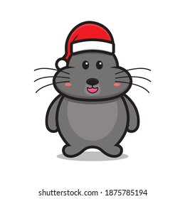 cute big mouse mascot character. design isolated on white background.