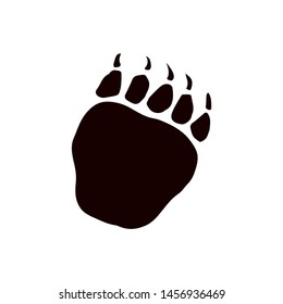 Cute big panda walk flat stamp set on white mud backdrop. Dark black ink hand drawn vet logotype emblem insignia badge banner in retro art engraved contour style. Top detail view with space for text