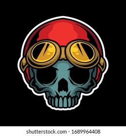 cute biker skull for commercial use