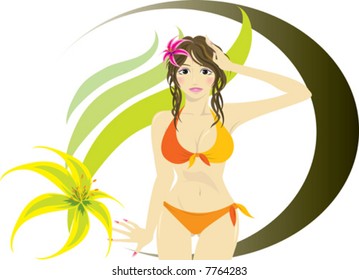 cute bikini girl