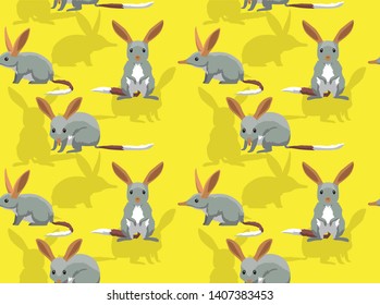 Cute Bilbies Cartoon Seamless Background Wallpaper