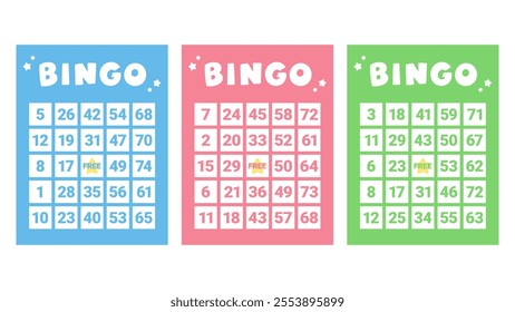 Cute bingo card illustration material