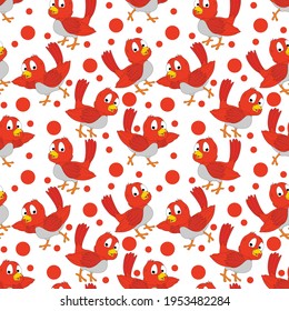 cute bird animal cartoon pattern