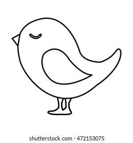 cute bird animal isolated vector illustration icon