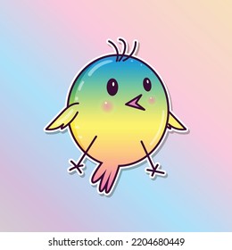 cute bird balloon vector design