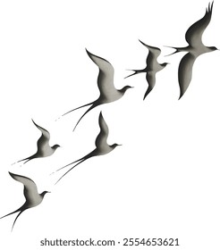 Cute Bird black white vector file