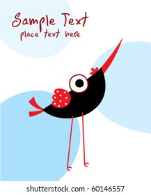 cute bird card