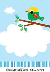 cute bird card greeting card