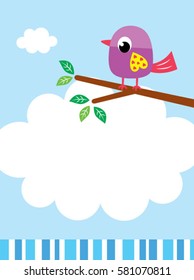 cute bird card greeting card