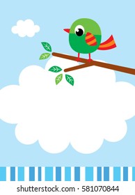 cute bird card greeting card