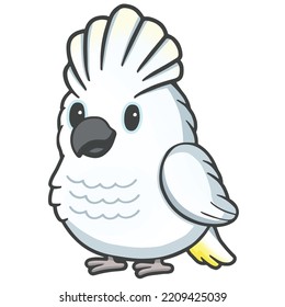 Cute Bird Cartoon Colored Drawing