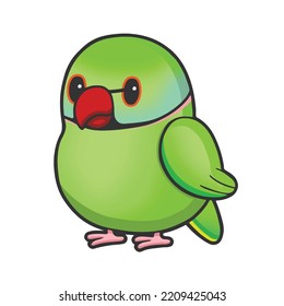 Cute Bird Cartoon Colored Drawing