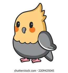 Cute Bird Cartoon Colored Drawing