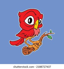 cute bird cartoon design for commercial use