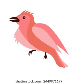 Cute bird. Cartoon forest animal. Vector illustration.