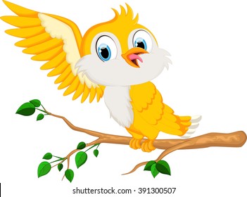 Cute bird cartoon for you design