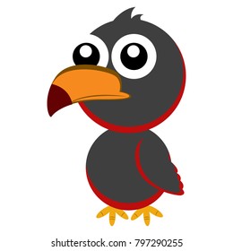 Cute bird character cartoon