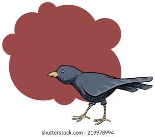 Cute bird character, vector illustration