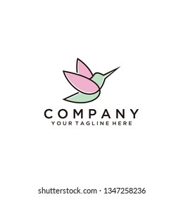 Cute Bird clip art icon logo design