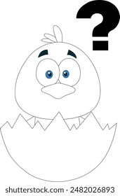 Cute bird coloring page for kids