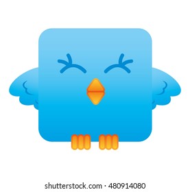 cute bird comic cartoon vector illustration design