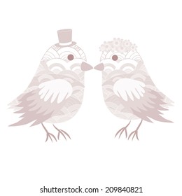 Cute bird couple