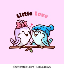 CUTE BIRD COUPLE FELLING LOVELY AND HOLDING HAND