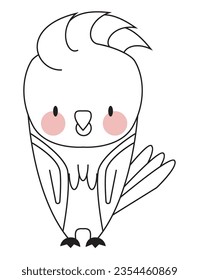 diseño de pájaro lindo sobre blanco