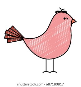 cute bird drawing icon