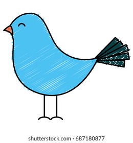 cute bird drawing icon