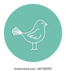 cute bird drawing icon