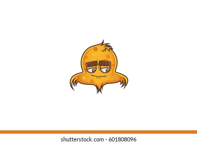 Cute Bird Emoji . Vector Illustration. Isolated on white background.